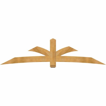 Ekena Millwork Davenport Rough Sawn Timber Gable Bracket, Western Red Cedar, 108"W x 27"H x 2"D x 6"F, 6/12 Pitch GBW108X27X0206DAV00RWR